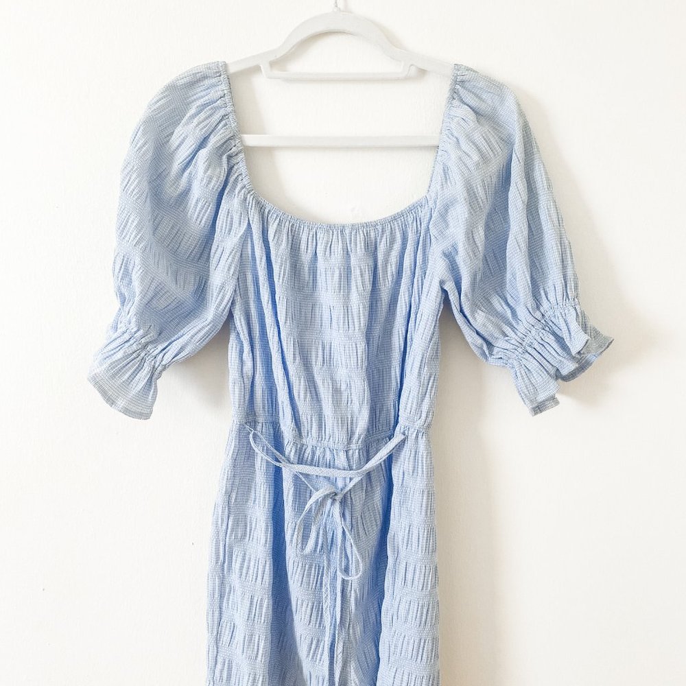 Blue Ruffle Romper - Picture 2 of 3